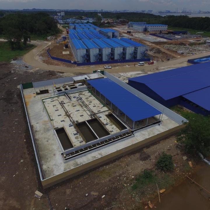 Sewage treatment plant at Forest City Staff Quarter, Johor